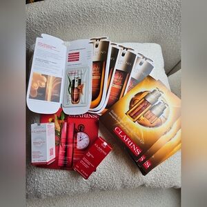 NEW! Clarins Skin & Eye Serum and Treatment Sampl BUNDLE!